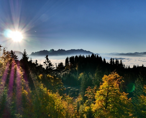 Bergsilhouette in Bayern